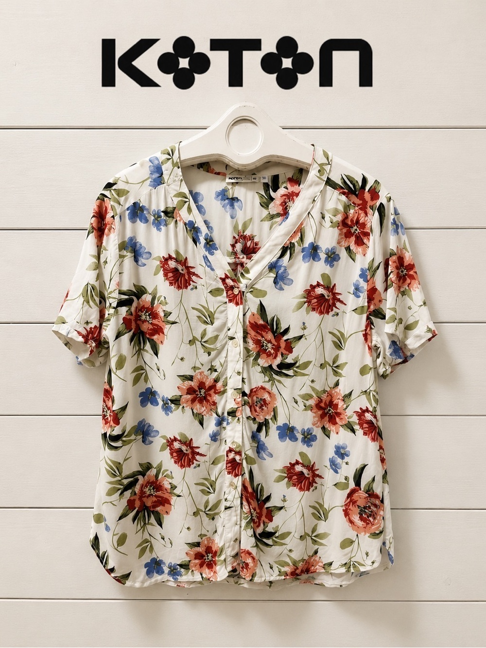 Floral Viscose Blouse - Koton Plus (Size 46 / UK 20)